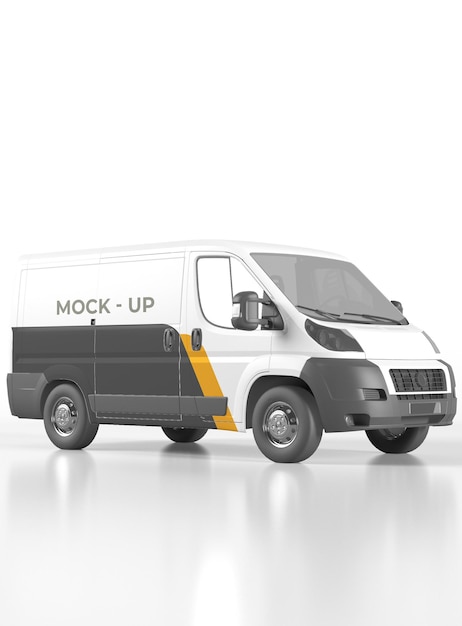 横からの車のモックアップ