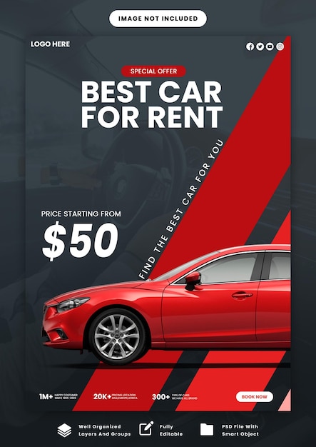 PSD car poster design