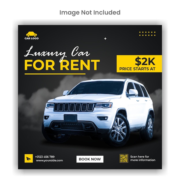 Car rent instagram or social media template design