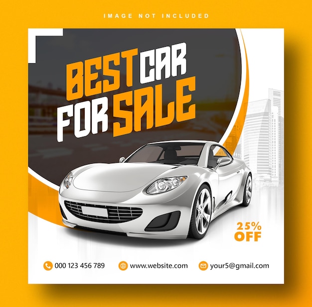 PSD car sale banner instagram post