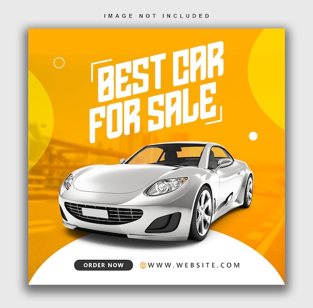 PSD car sale banner instagram post