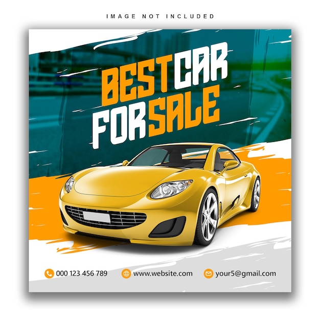 PSD car sale banner instagram post