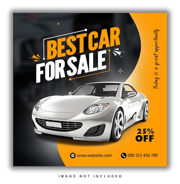 Car sale banner social media post design template