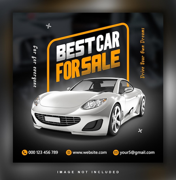 Car sale banner social media post design template