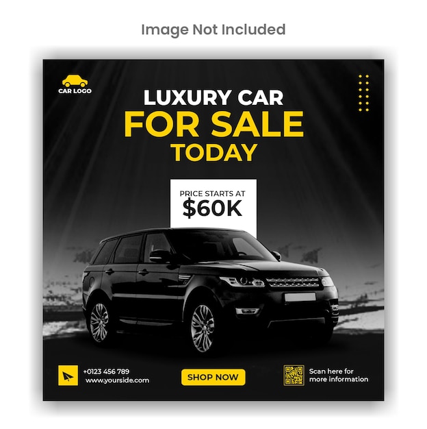 Car sale instagram or social media template design