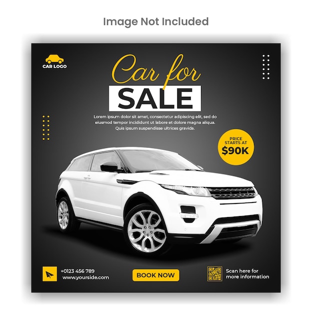 Car sale instagram or social media template design