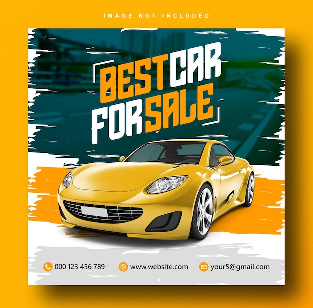 PSD car sale post instagram promotion banner