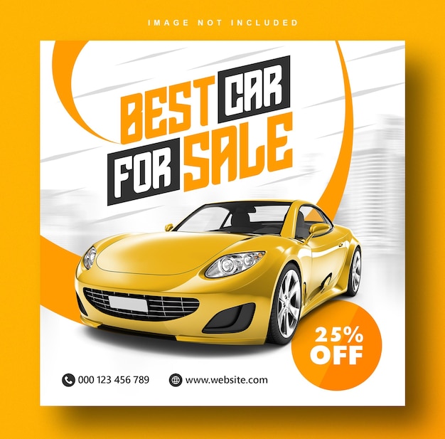 PSD car sale post instagram promotion banner