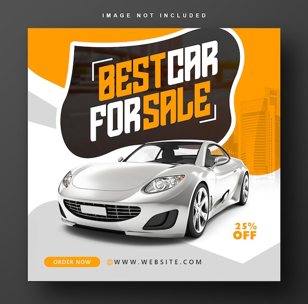 PSD car sale post social media instagram banner