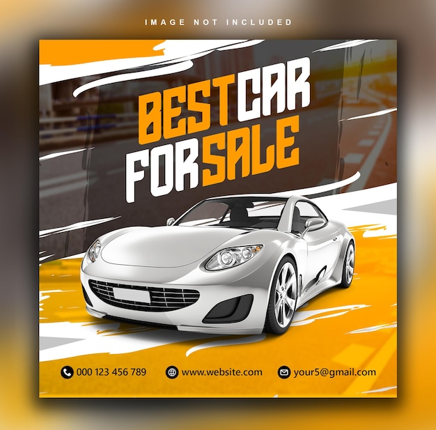PSD 자동차 판매 게시물 소셜 미디어 인스타그램 배너
