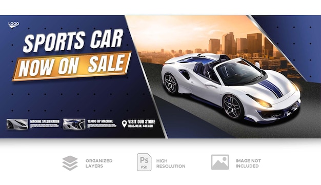 car sale promotion cover and web banner