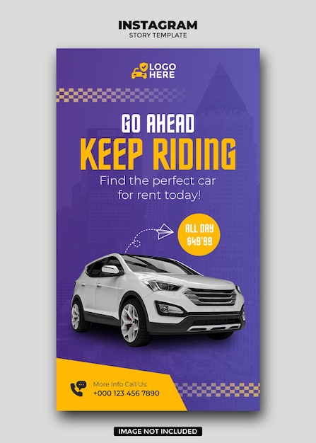 Car sale promotion social media Instagram post banner template