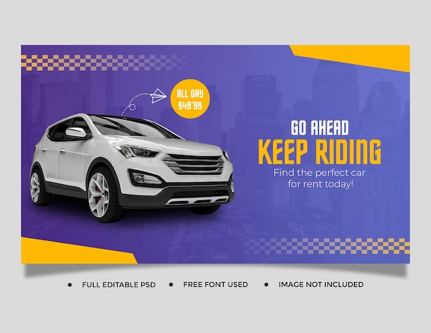 Car sale promotion social media Instagram post banner template