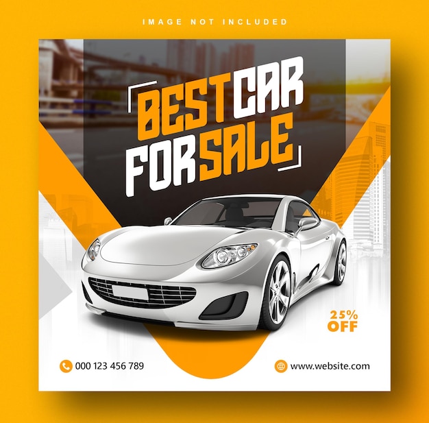 Car sale promotion social media instagram post banner