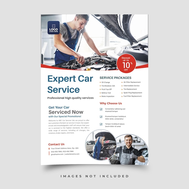 PSD car services flyer