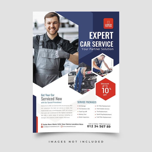 PSD car services flyer