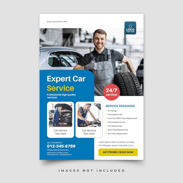 PSD car services flyer