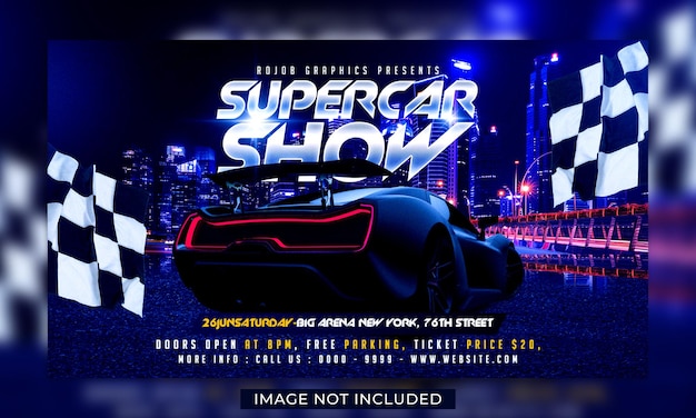 PSD car show banner template