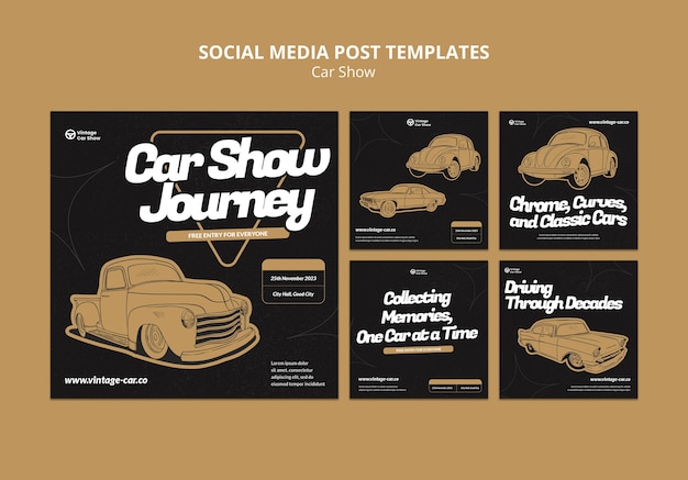 PSD car show template design