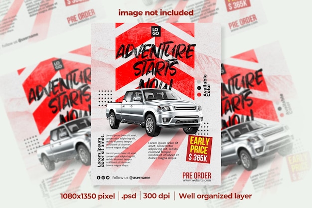car showroom sell social media banner