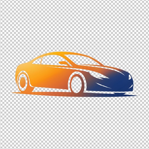 PSD car silhouette on transparent background