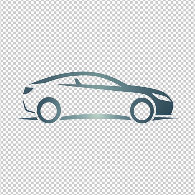 PSD car silhouette on transparent background