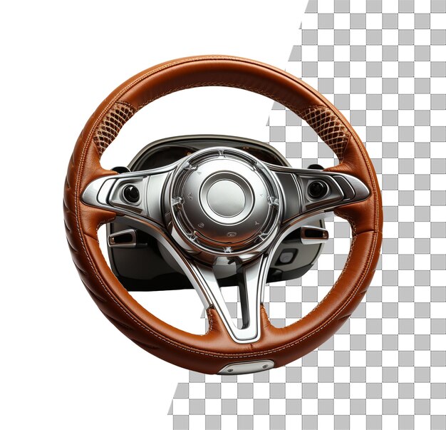 Car steering object photo with transparent background