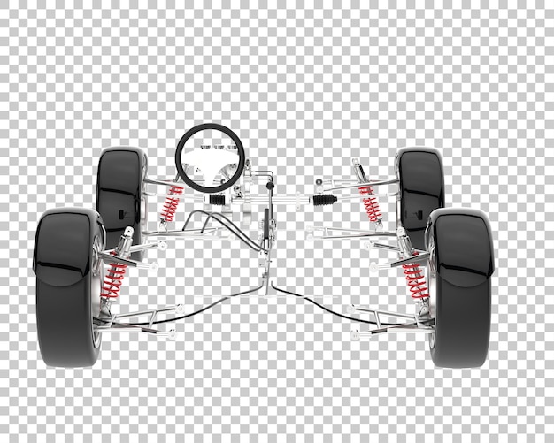 Car suspension kit isolated on transparent background 3d rendering illustration