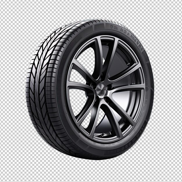 Car tire isolated 3d rendering