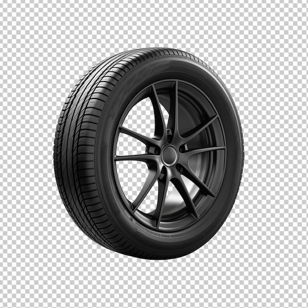 Car Tire isolated on transparent background