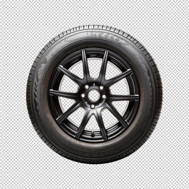 PSD car tire isolated on transparent background