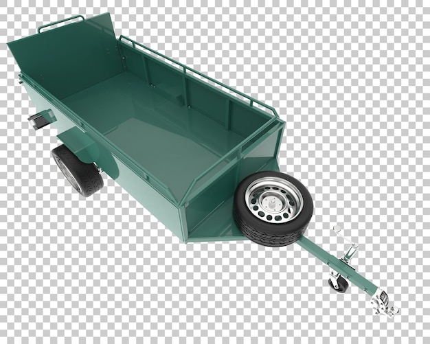 PSD rimorchio per auto isolato su sfondo trasparente 3d rendering illustrazione