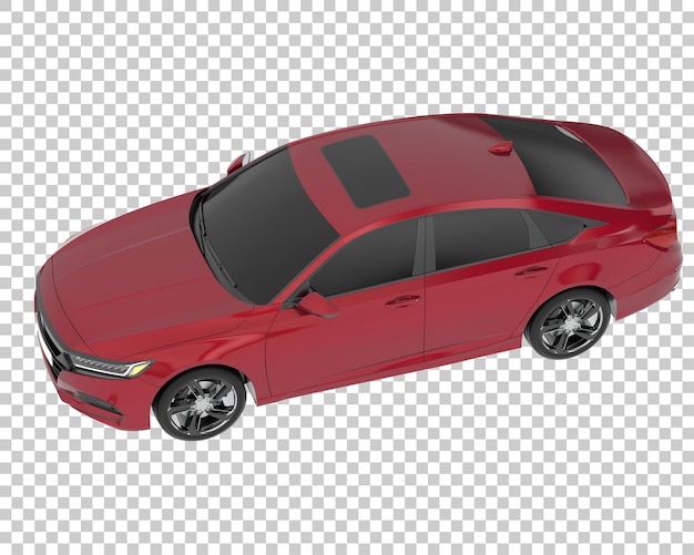 Auto su sfondo trasparente 3d rendering illustrazione