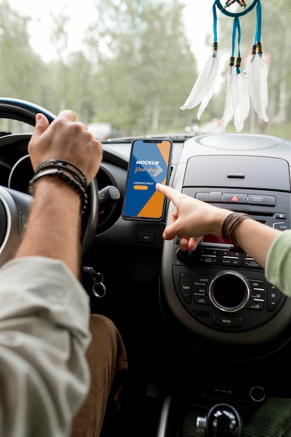 car travel concept mock-up