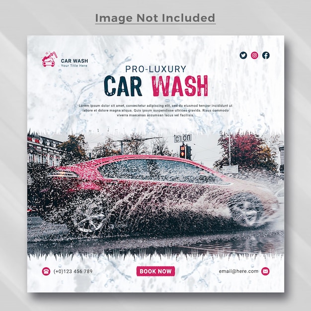 Car wash social media post instagram post banner template