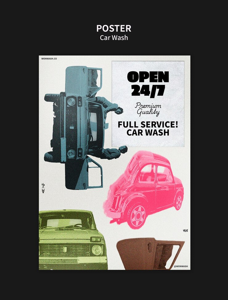 PSD car wash template design