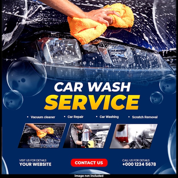 car wash washing service social media post