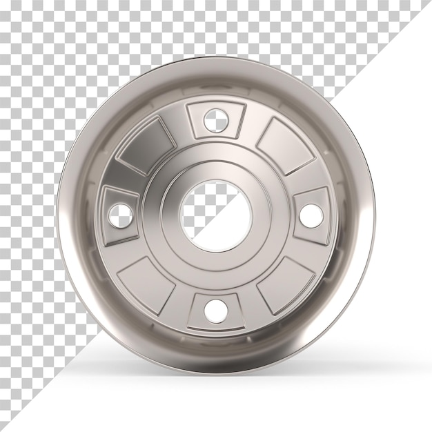 Car wheel rim on white background Isolated 3D illustration