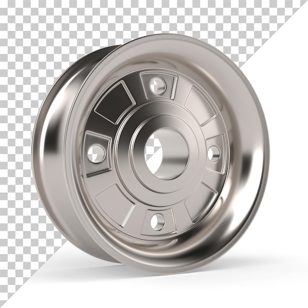 Car wheel rim on white background Isolated 3D illustration
