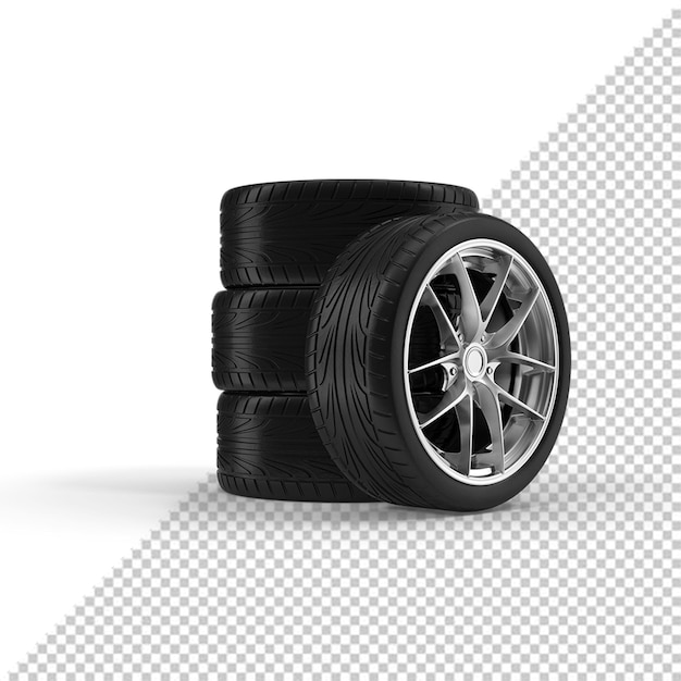 PSD car wheels realistic design concept