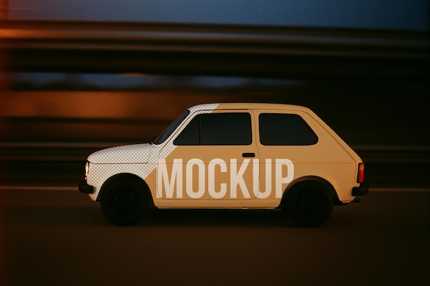 car wrap mockup psd realistic vehicle cargo van commercial stickers ev mockup template