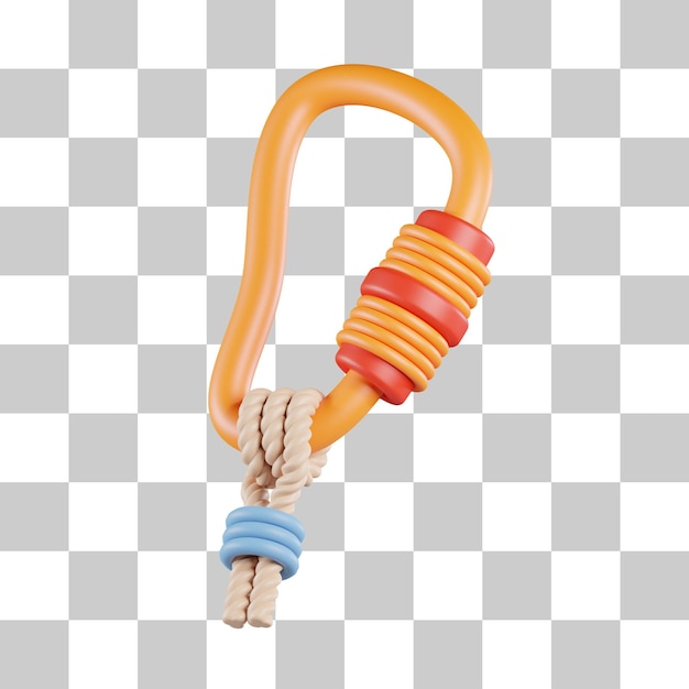 PSD carabiner clip 3d icon