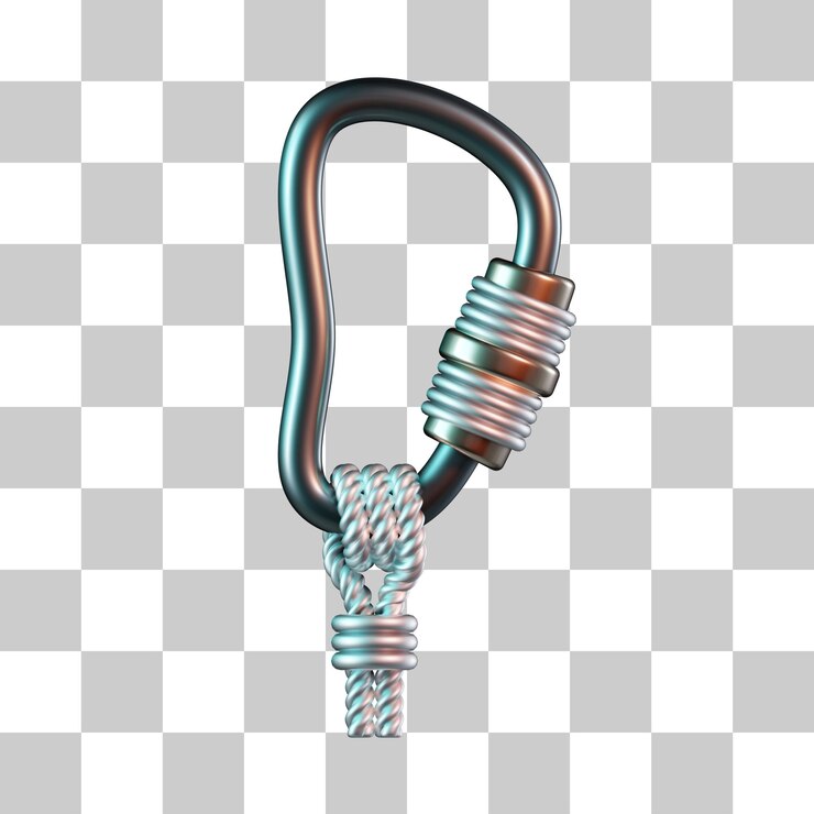 PSD carabiner clip 3d icon