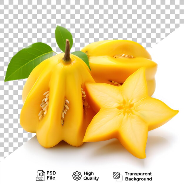 PSD carambola of starfruit op doorzichtige achtergrond inclusief png-bestand