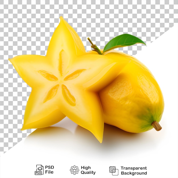 PSD 透明な背景に carambola または starfruit をインストールして png ファイルをインストールします