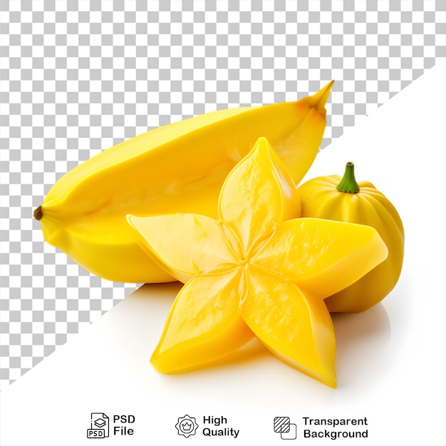 PSD 透明な背景に carambola または starfruit をインストールして png ファイルをインストールします