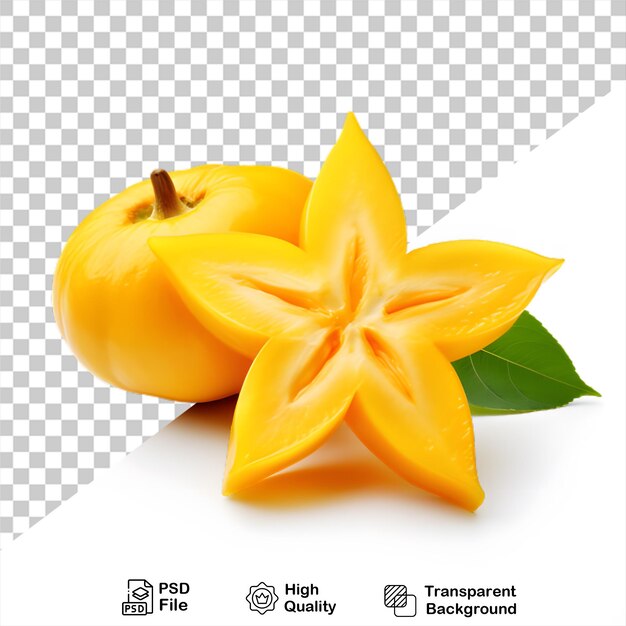 PSD carambola o starfruit su sfondo trasparente includono file png