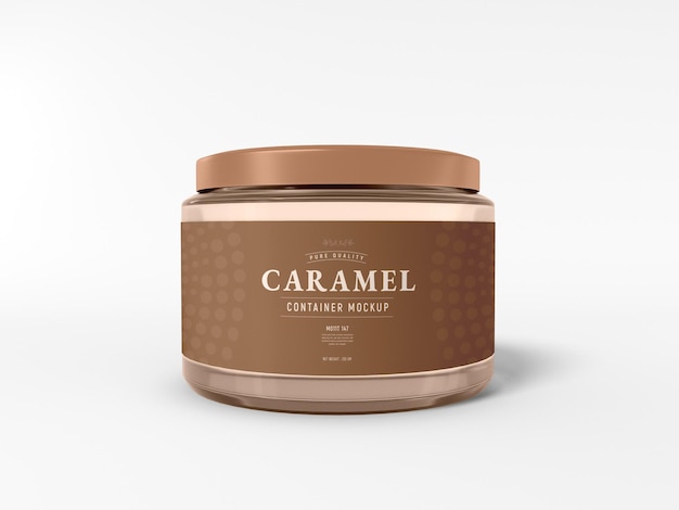 Caramel glazen pot verpakkingsmodel