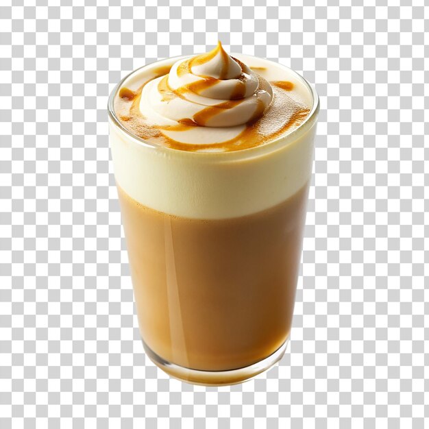 PSD caramel macchiato isolated on transparent background