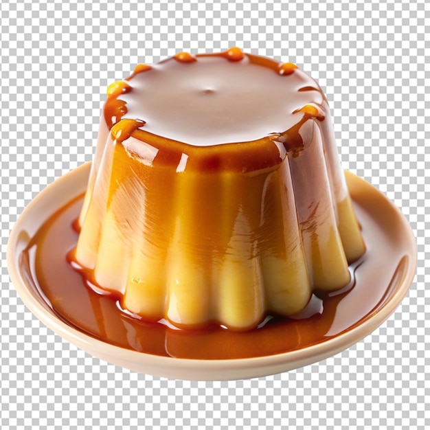 PSD caramel pudding tent on transparent background
